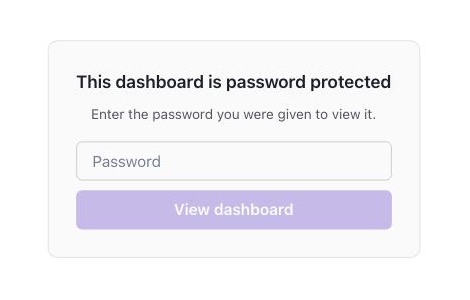 The unlock screen a viewer sees: a password field and nothing else